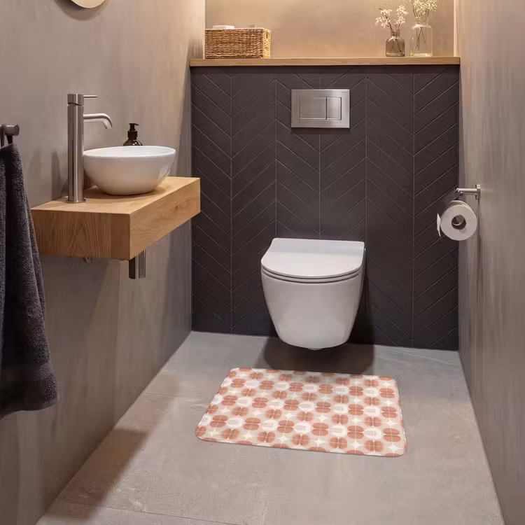 WC Mat - Retro - Klassiek - Roze — 2
