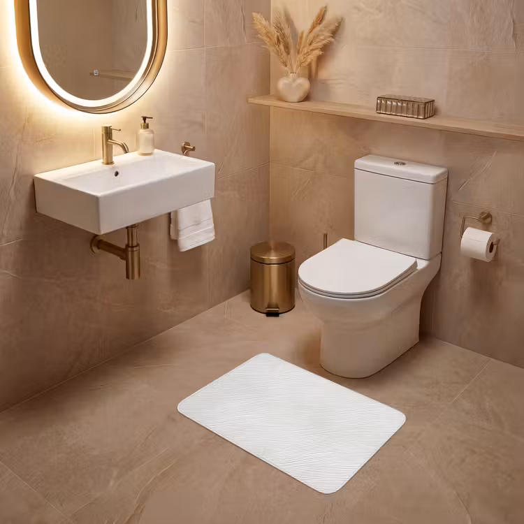 WC Mat - Golven - Ribbels - Wit — 4
