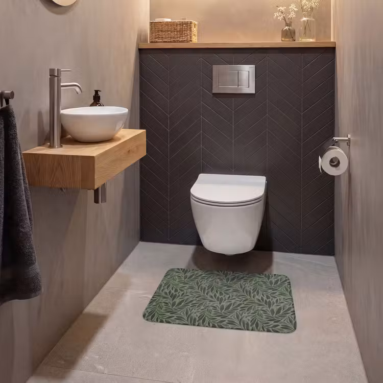 WC Mat - Bladeren - Organisch - Groen — 2