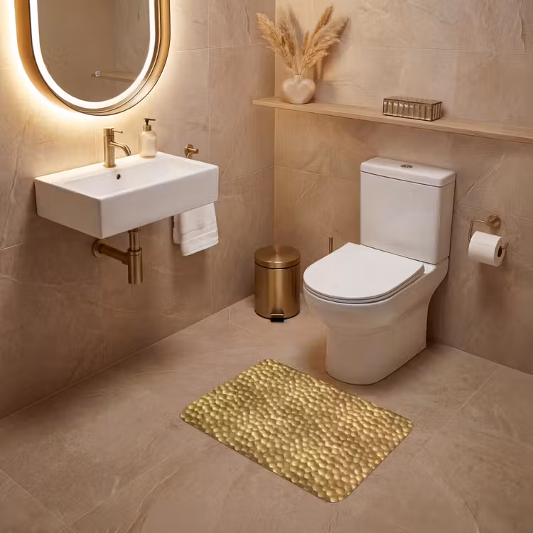 WC Mat - Metaal - Dynamisch - Goud — 4