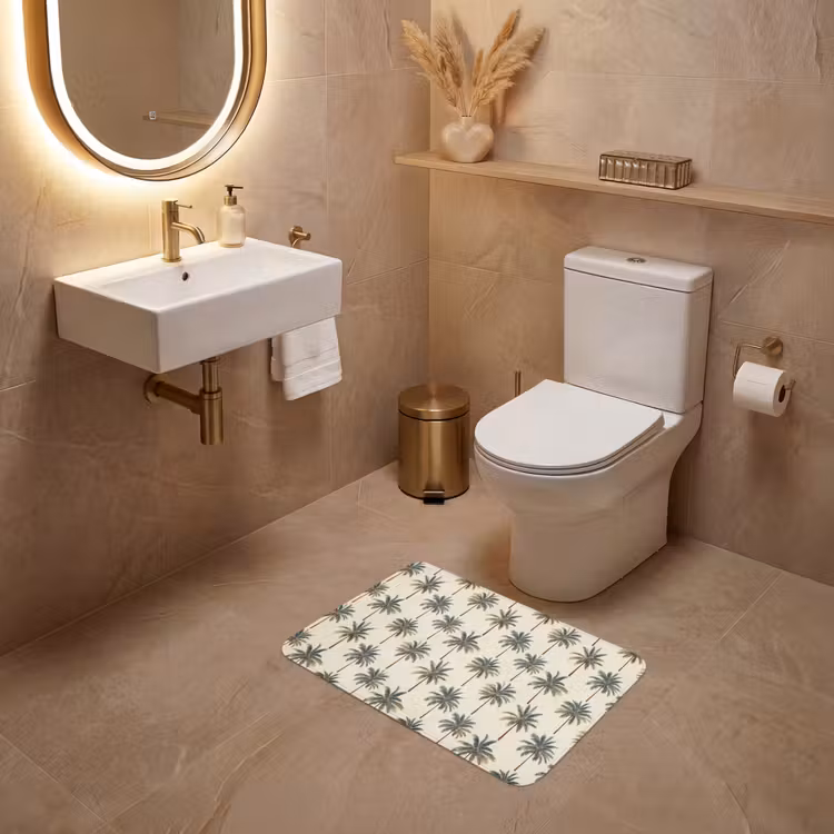 WC Mat - Palmbomen - Tropisch - Groen — 4