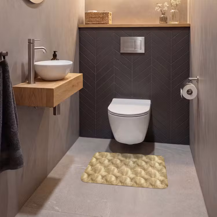 WC Mat - Patroon - Waaier -  Goud — 2