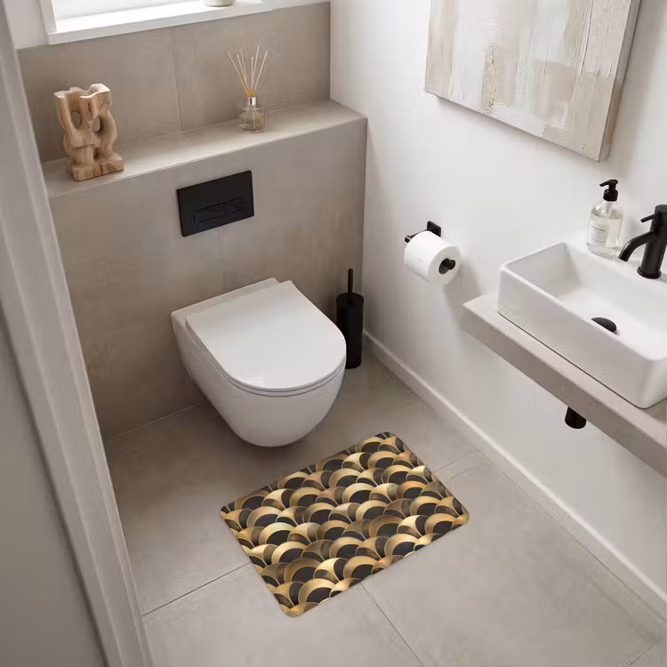 WC Mat - Schubben - Structuur - Goud — 6