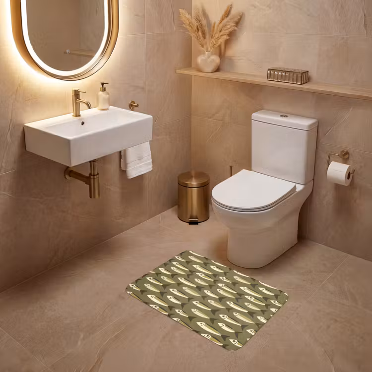 WC Mat - Vis - Patroon - Groen — 4