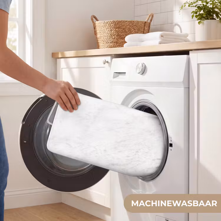 WC Mat - Wit - Marmer - Grijze aders — 5