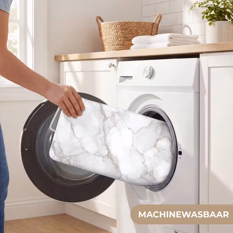 WC Mat - Wit - Marmer - Bruin — 5