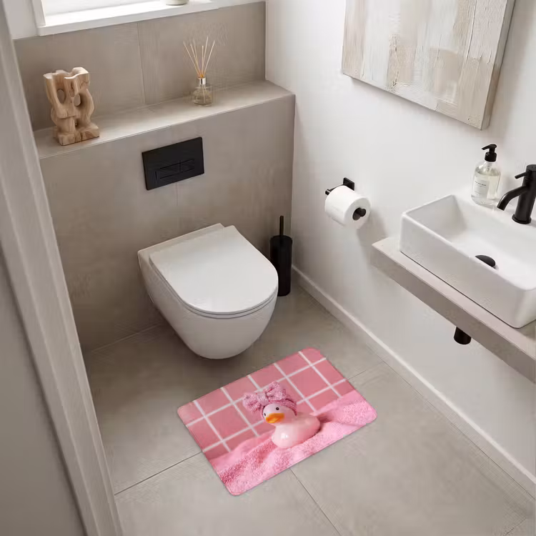 WC Mat - Badeend -Strik - Roze — 6