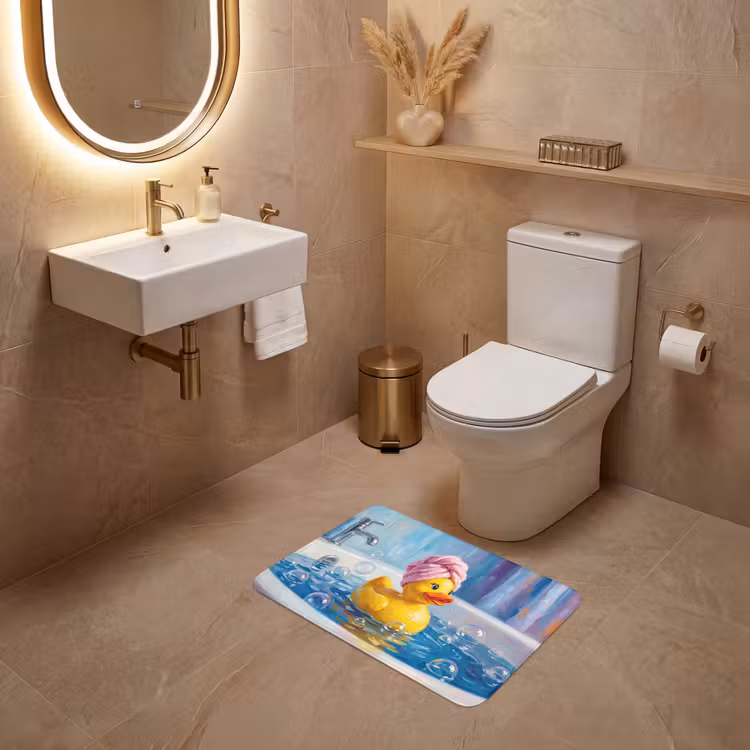 WC Mat - Creatief - Badeend - Kleurrijk — 4