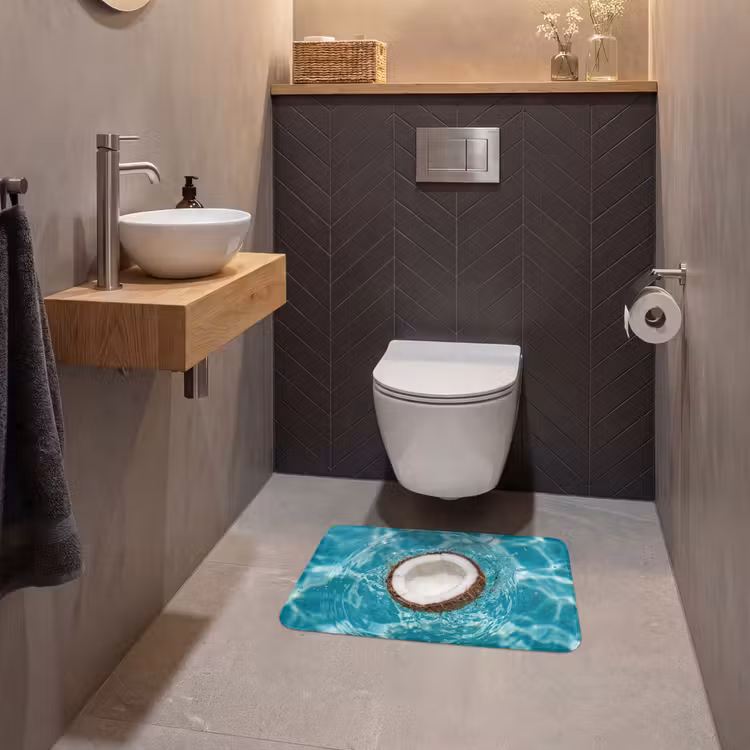 WC Mat - Kokosnoot - Water - Wit — 2