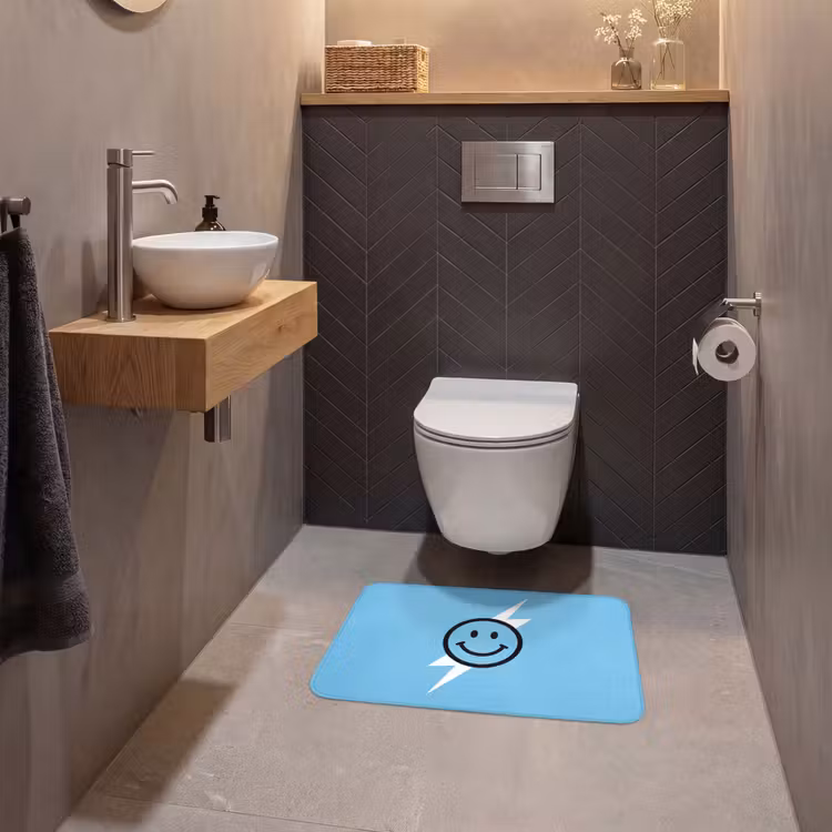 WC Mat - Smiley - Blauw - Bliksem — 2