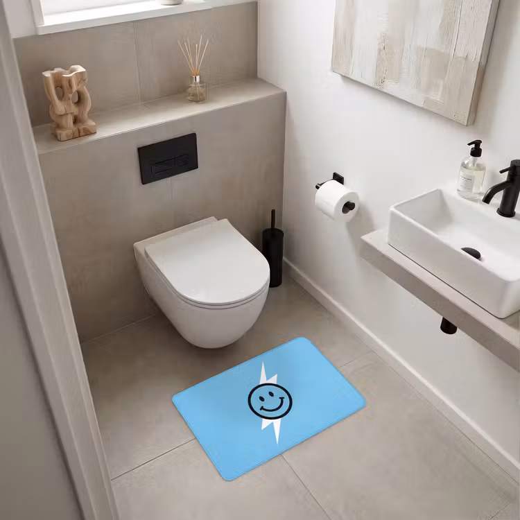 WC Mat - Smiley - Blauw - Bliksem — 6