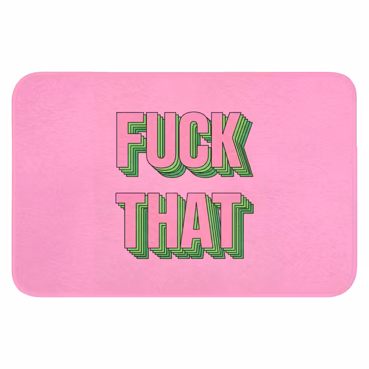 WC Mat - Tekst - Bold - Roze — 1