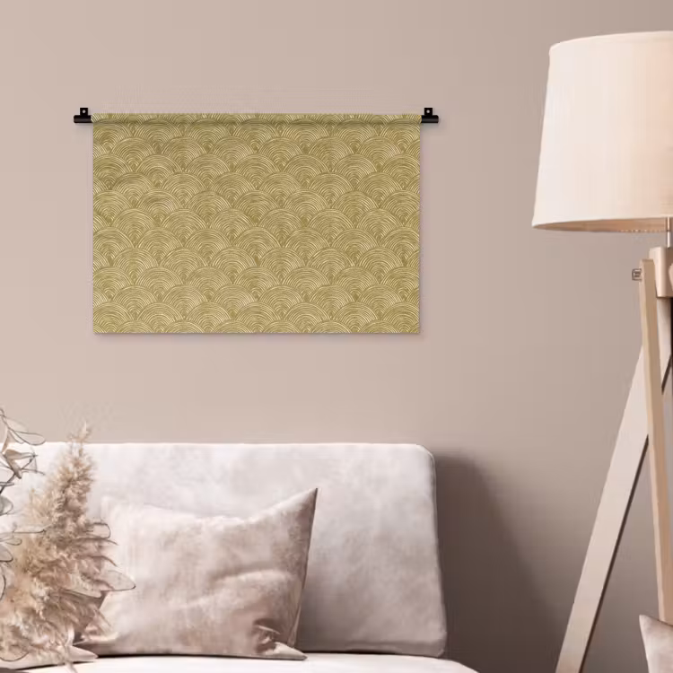 Wandkleed - Waaier - Geometrisch - Groen — 2