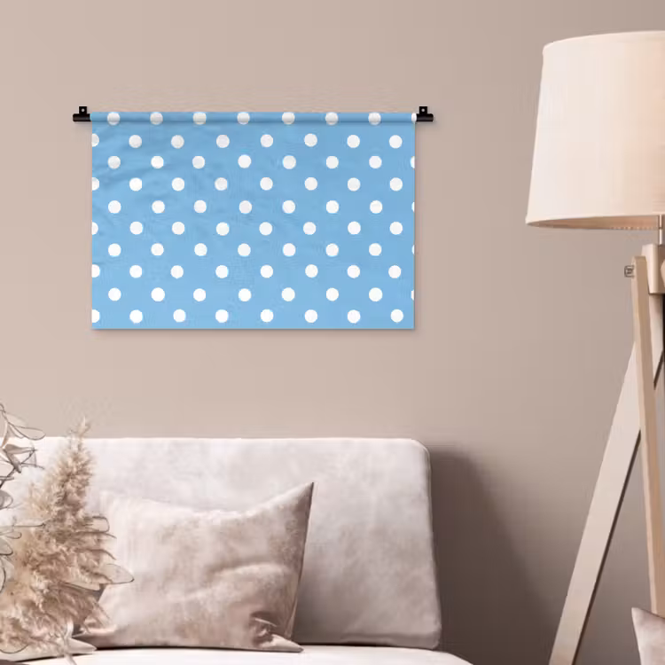 Wandkleed - Polka - Dots - Blauw — 2
