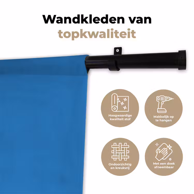 Wandkleed - Royal - Blue - Blauw — 3