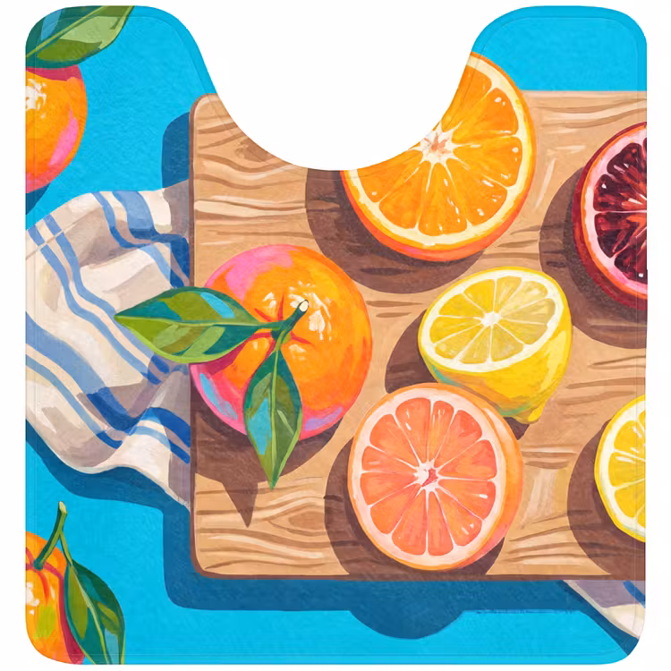 WC Mat - Fruit - Snijplank - Blauw — 1