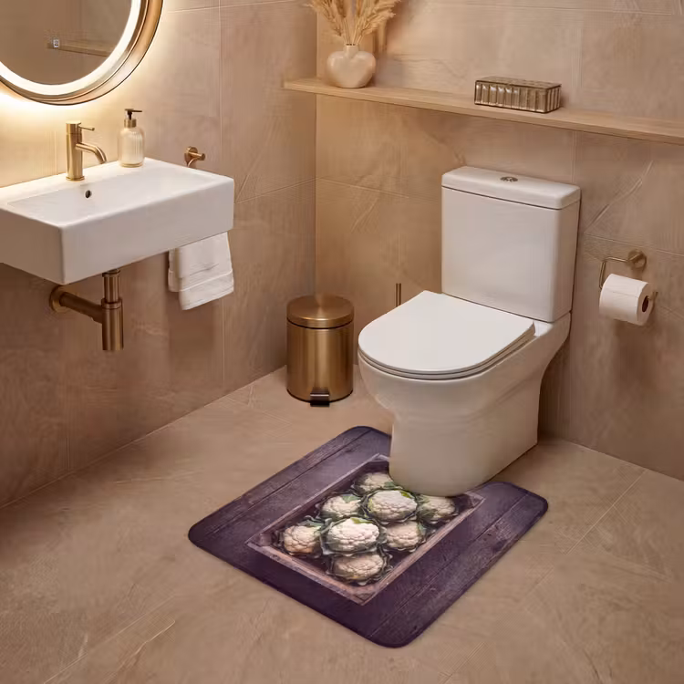 WC Mat - Bloemkool - Houten kist — 3