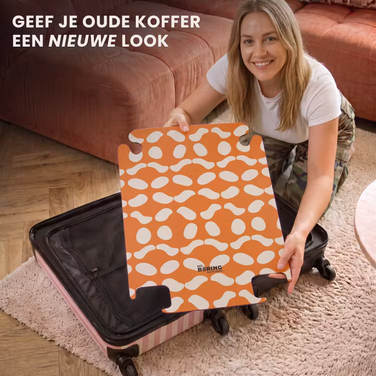 CaseSwap - Oranje - Ruitpatroon - Wit — 3