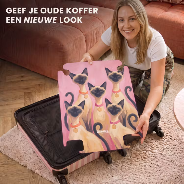 CaseSwap - Kat - Groep - Dieren - Modern - Roze — 3