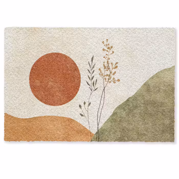 Deurmat - Zon - Abstract - Takken - Oranje