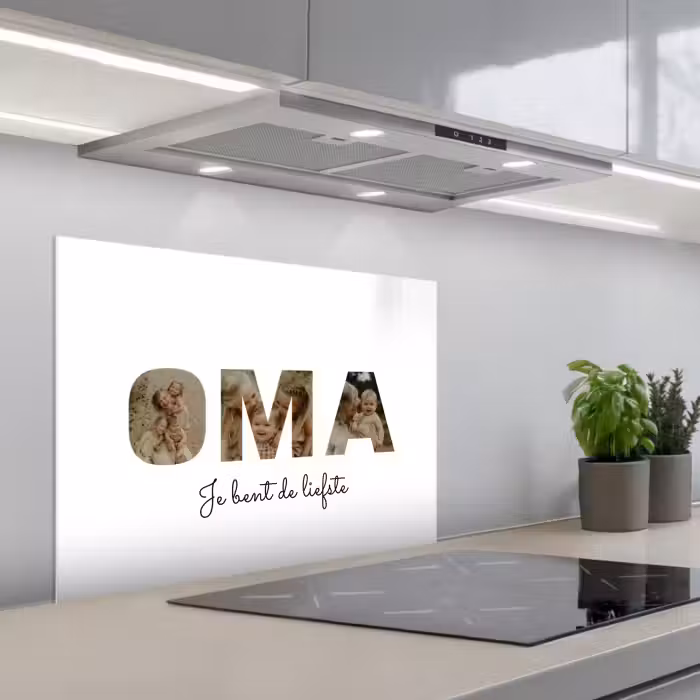 Gepersonaliseerd spatscherm - Oma - Lettercollage